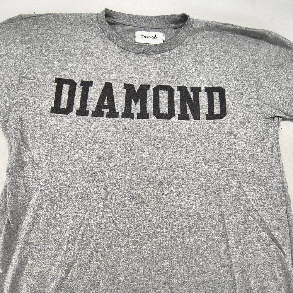 Diamond Supply Co Crew Neck Short Sleeve T Shirt Mens Size Small S Gray Black